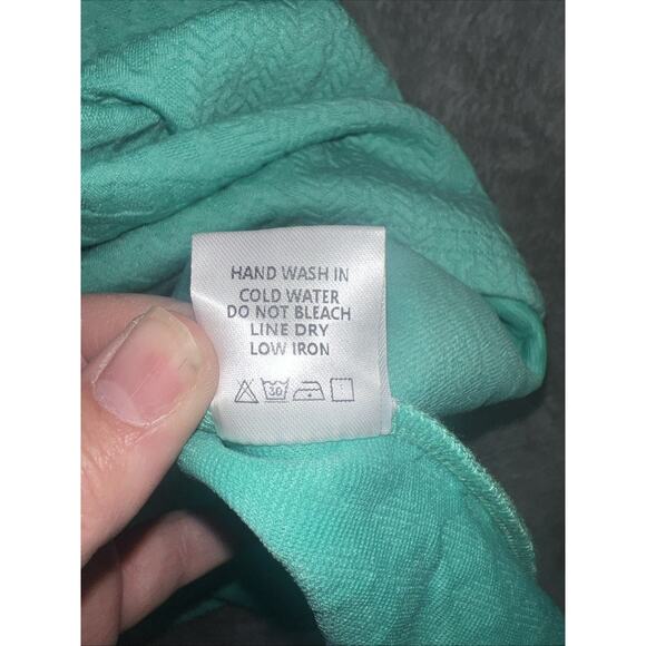 Mint Green Textured Ruffled Neck Frolic Puffy Sleeves with pockets 2XL - Picture 9 of 10